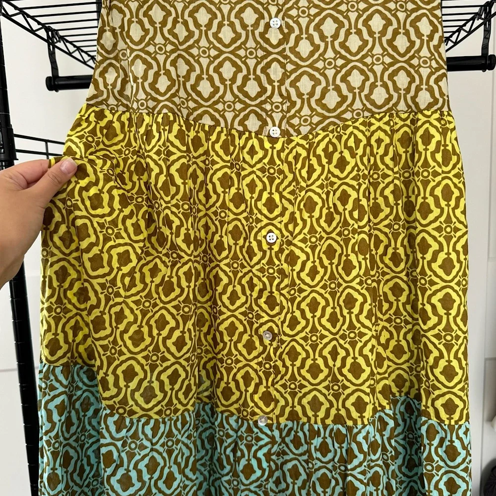 ZARA Flowy Patchwork Sleeveless Dress Size S NWT - Picture 5 of 6